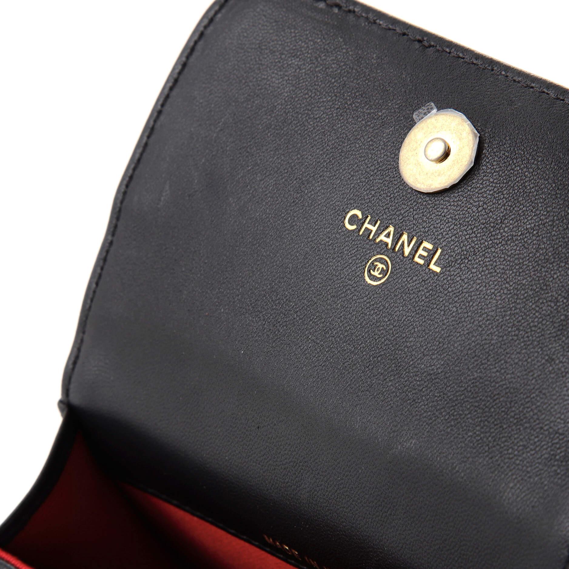 Chanel Sweet Camellia Flap Clutch with Chain Quilted Lambskin Mini 2