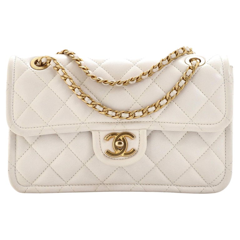 Chanel Sweet Classic Flap Bag Quilted Caviar Medium at 1stDibs