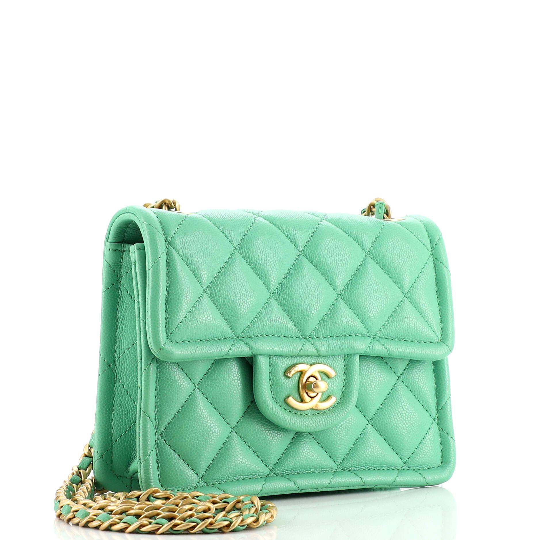 Chanel Sweet Classic Flap Bag Quilted Caviar Mini In Good Condition In NY, NY