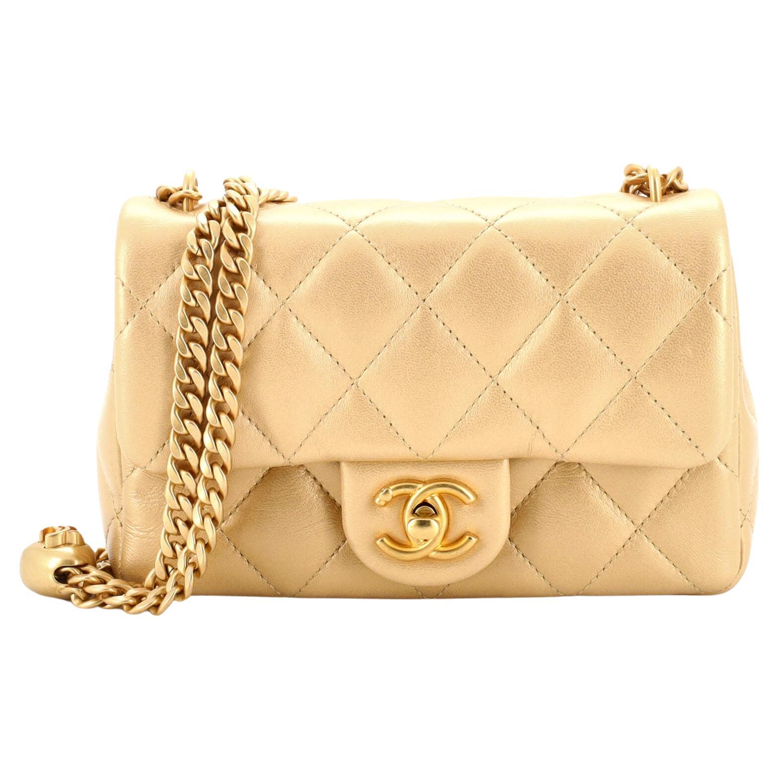 Chanel Sweet Heart Chain Flap Bag Quilted Lambskin Mini