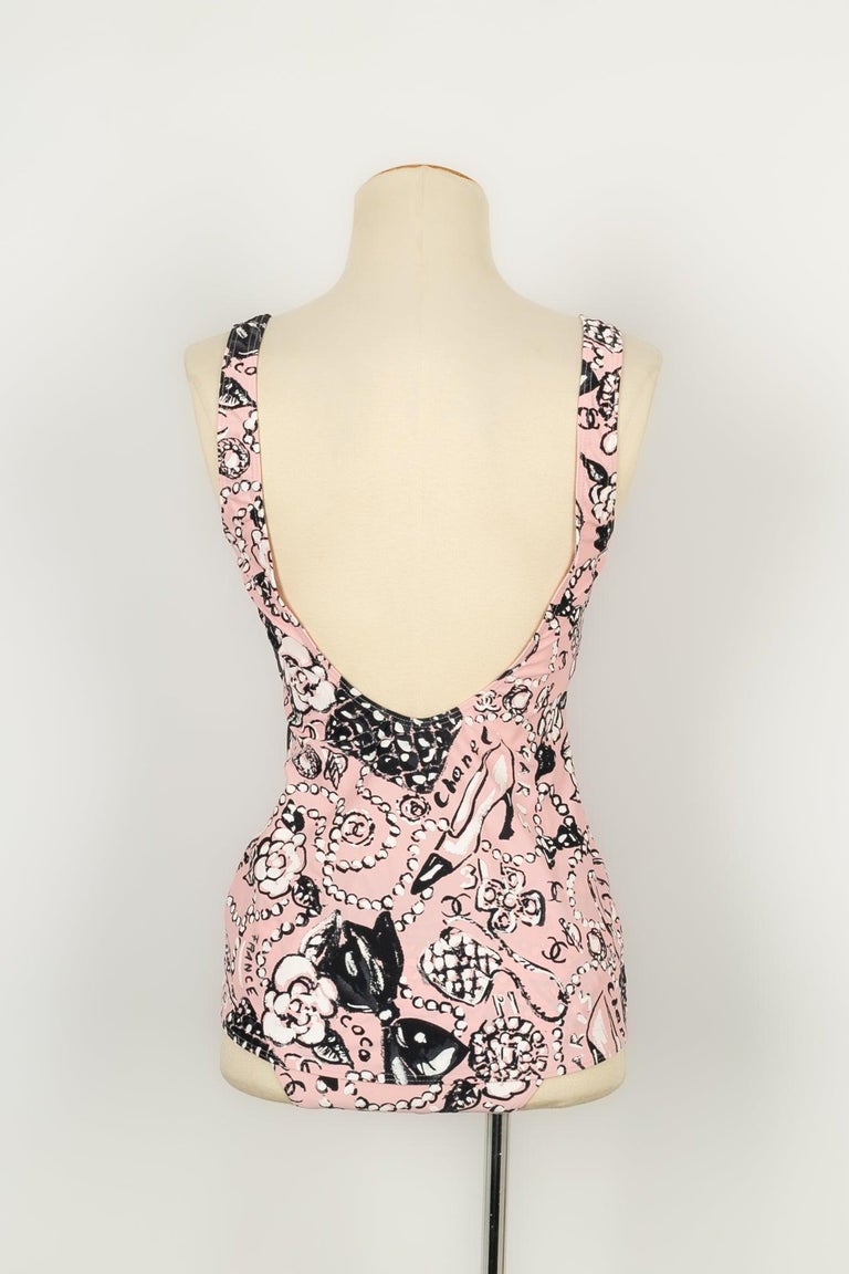 Chanel Swim Set of Top, Bikini Bottom and Foulard Eyeshade, 1993