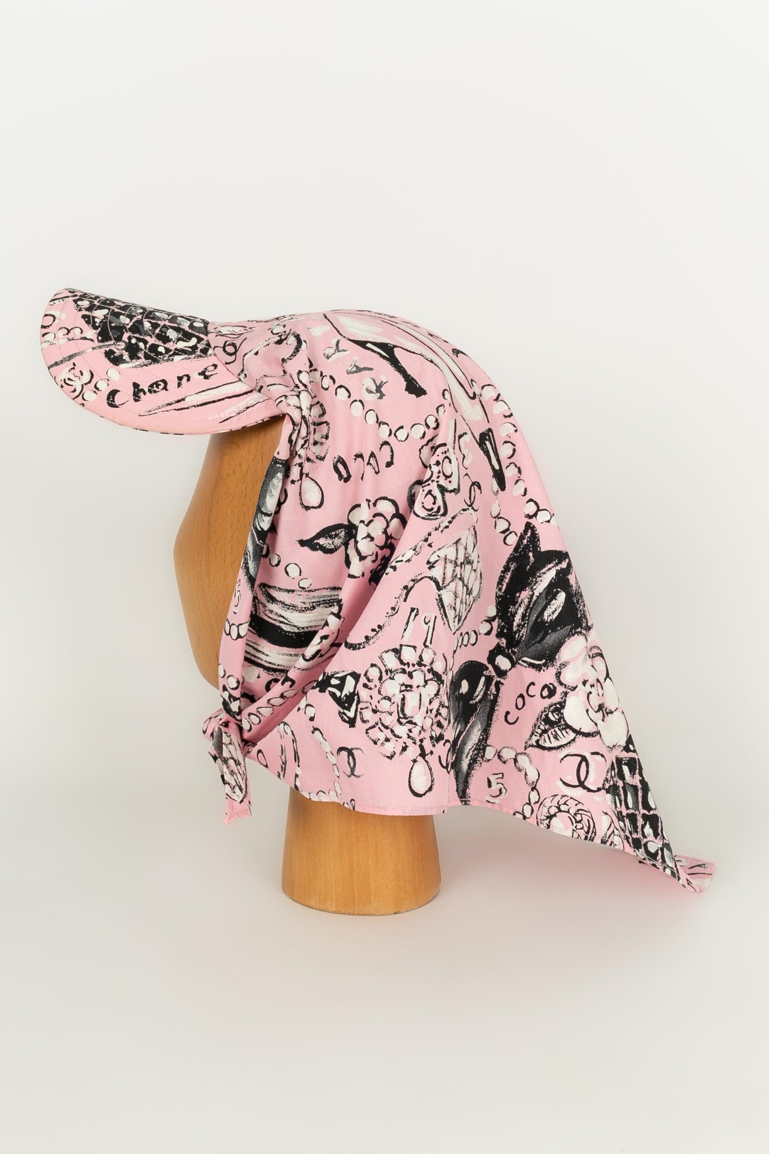 Chanel Bade-Set aus Oberteil, Bikini-Oberteil und Foulard-Augenschirm, 1993-1994 4