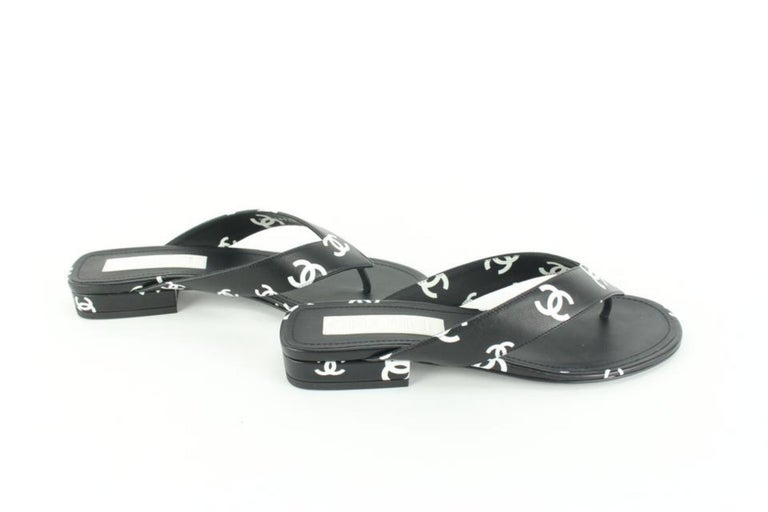 Chanel Cc Interlocking Sandals - 7 For Sale on 1stDibs  chanel  interlocking cc logo sandals, chanel interlocking cc sandals, chanel rose  sandals