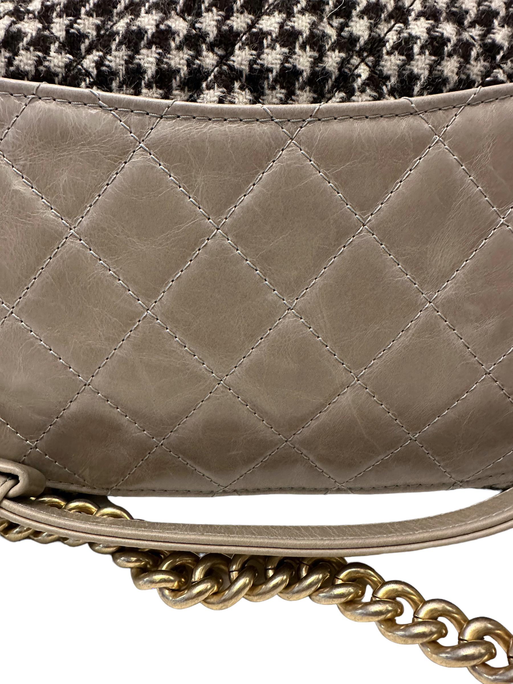 Chanel Tabatière Kisslock Fold Over Houndstooth Tweed Bag 7