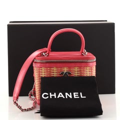 Chanel - Vanity Case Take Away en rotin et cuir de veau - Moyen