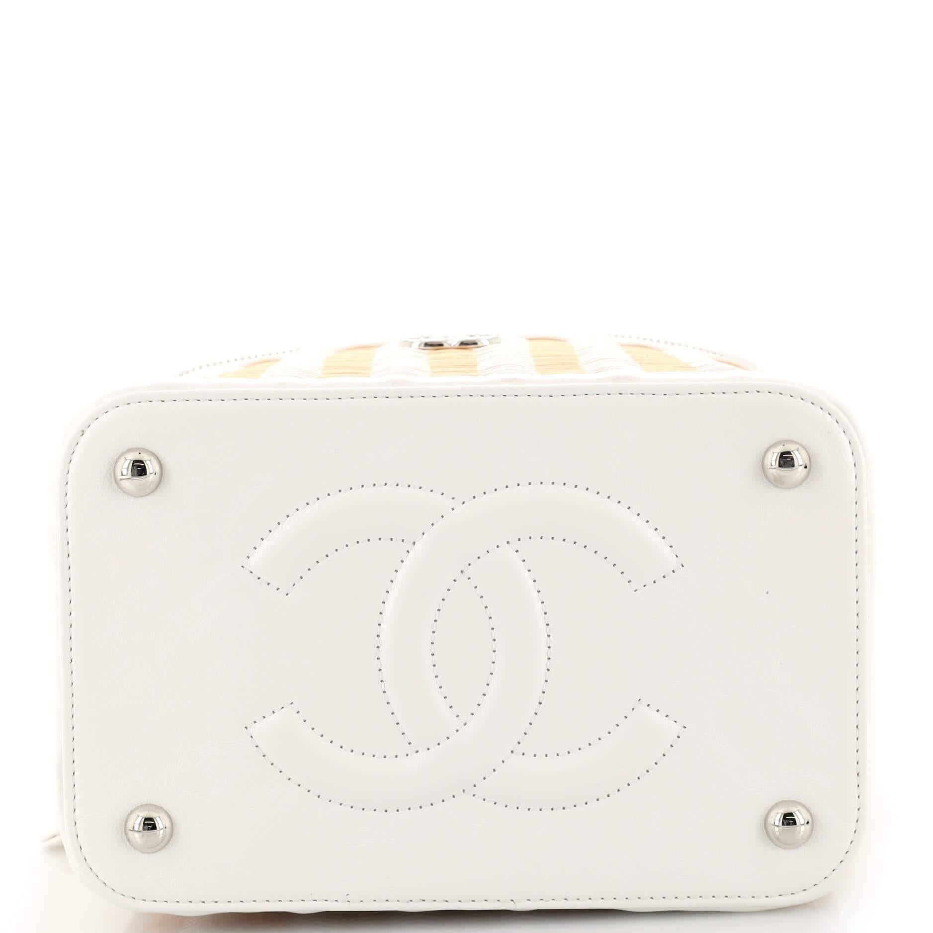 Chanel Take Away Vanity Case Rattan and Calfskin Medium 1