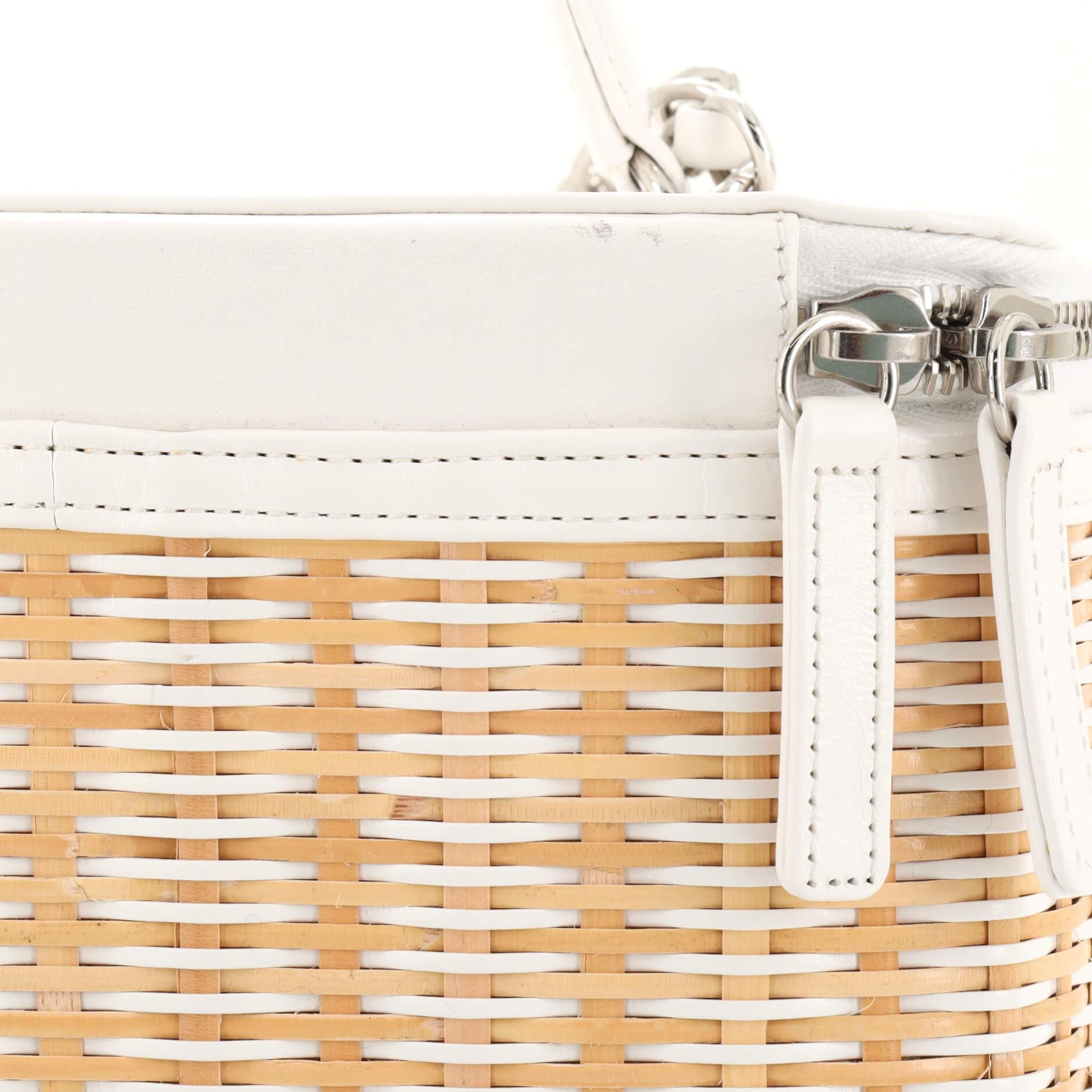Chanel Take Away Vanity Case Rattan and Calfskin Medium 3