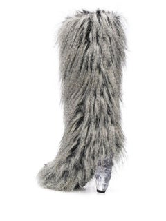 Chanel Tall Faux Fur Boots