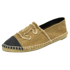 Espadrillas in tela Chanel Tan  Taglia 6 US