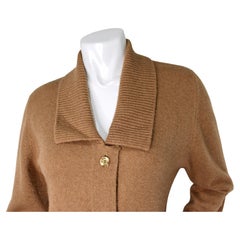 Chanel Tan Knit Belted Cardigan
