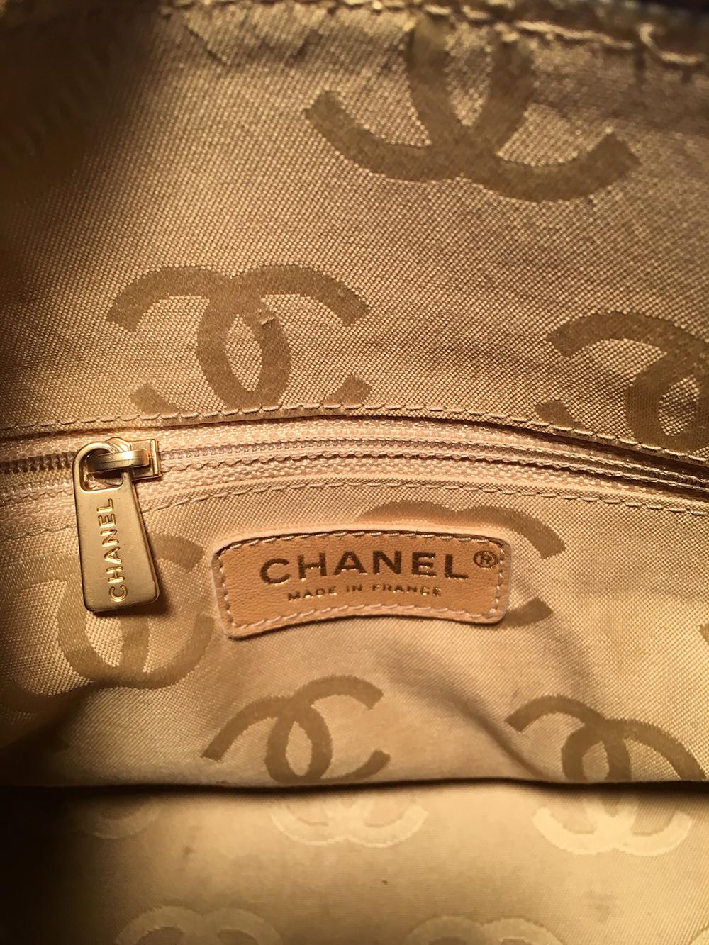 Chanel Tan Caviar CC Shoulder Bag  2