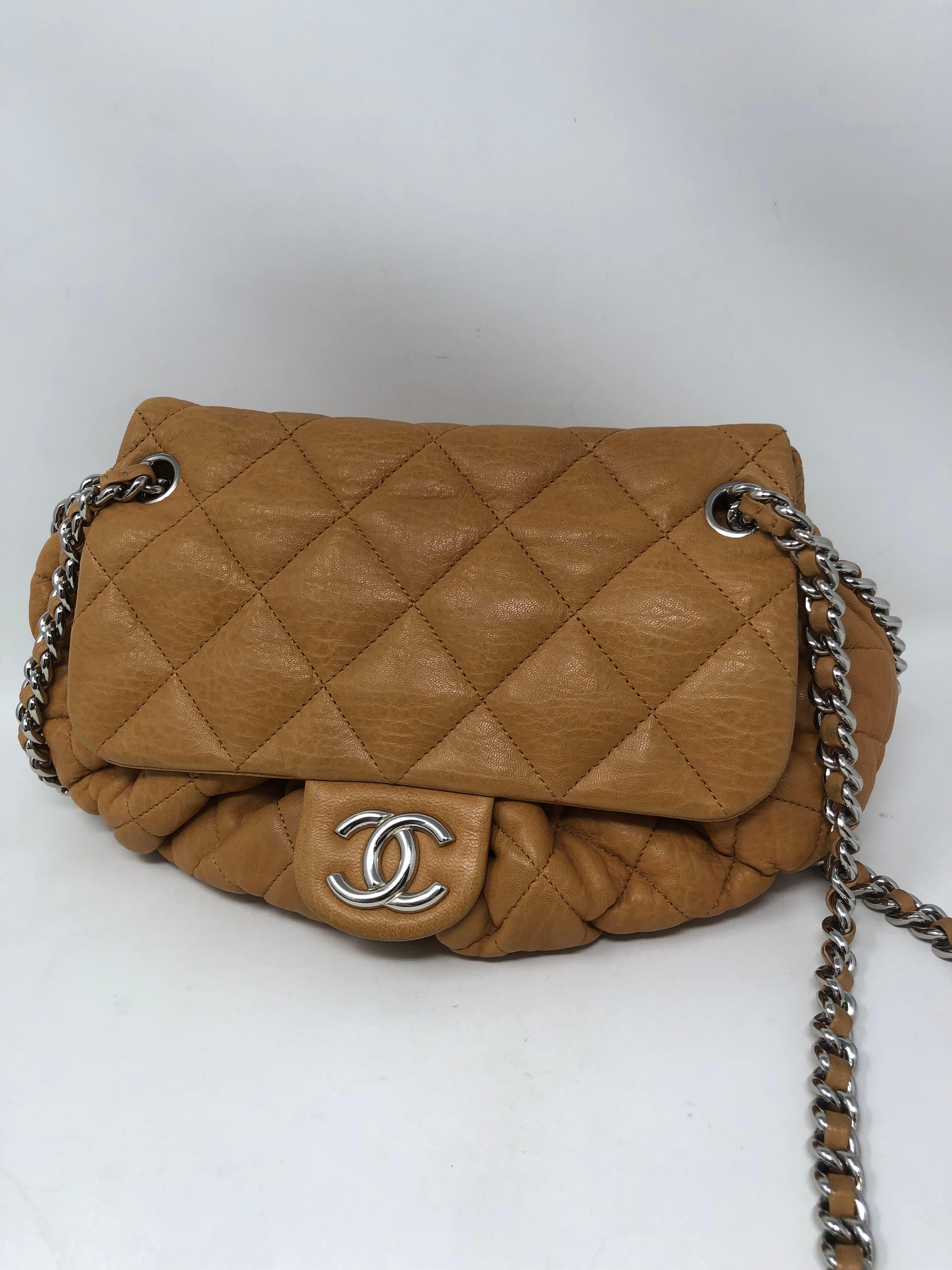 Chanel Tan Chain Around Bag In Good Condition In Athens, GA