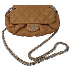 Gabrielle CHANEL Bag taupe leather For Sale at 1stDibs