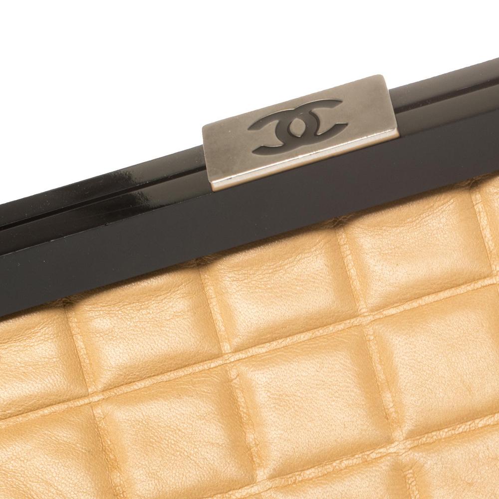 Chanel Tan Chocolate Bar Quilted Leather Frame Bag 2
