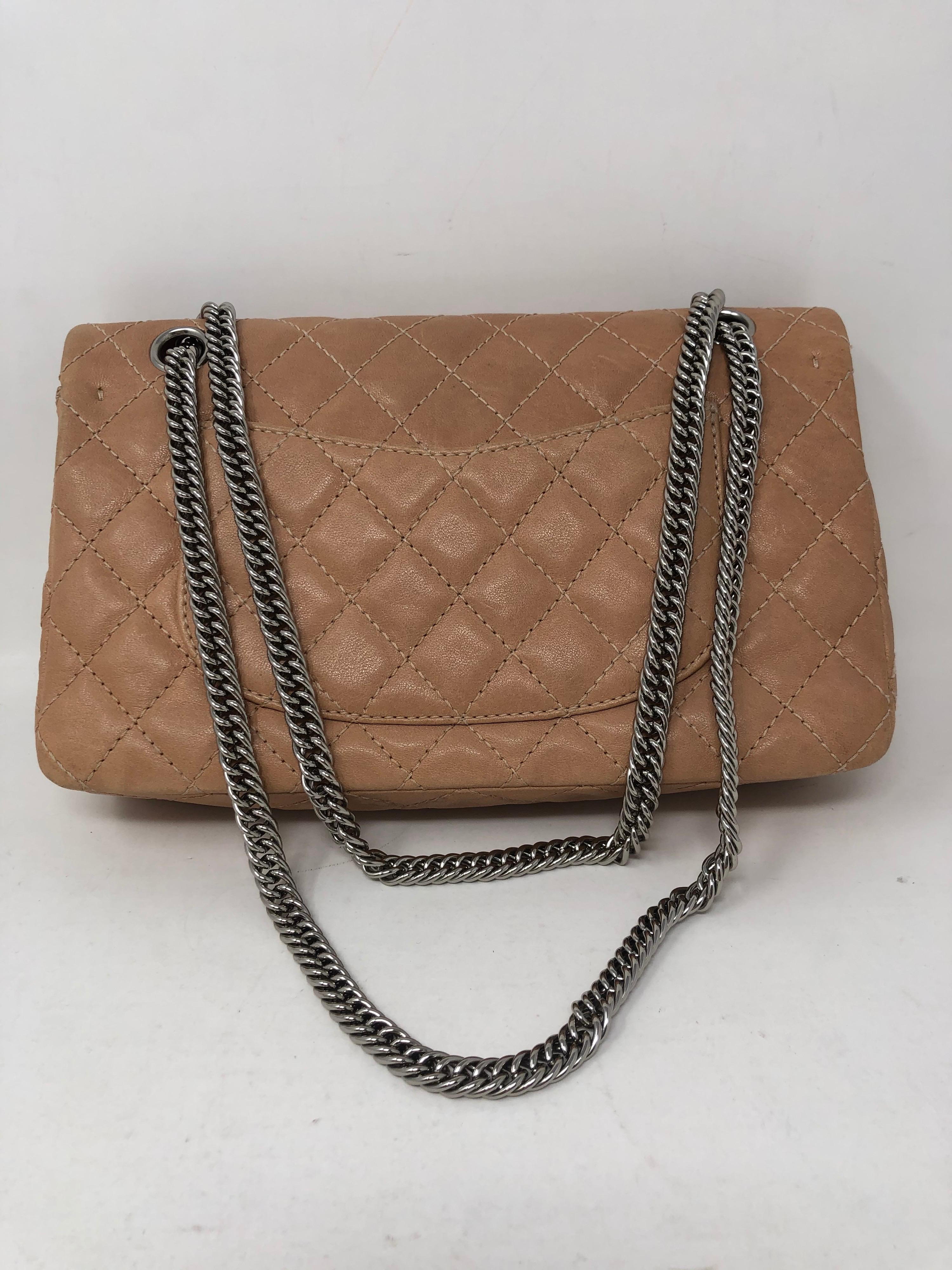 Chanel Tan Flap Bag In Good Condition In Athens, GA