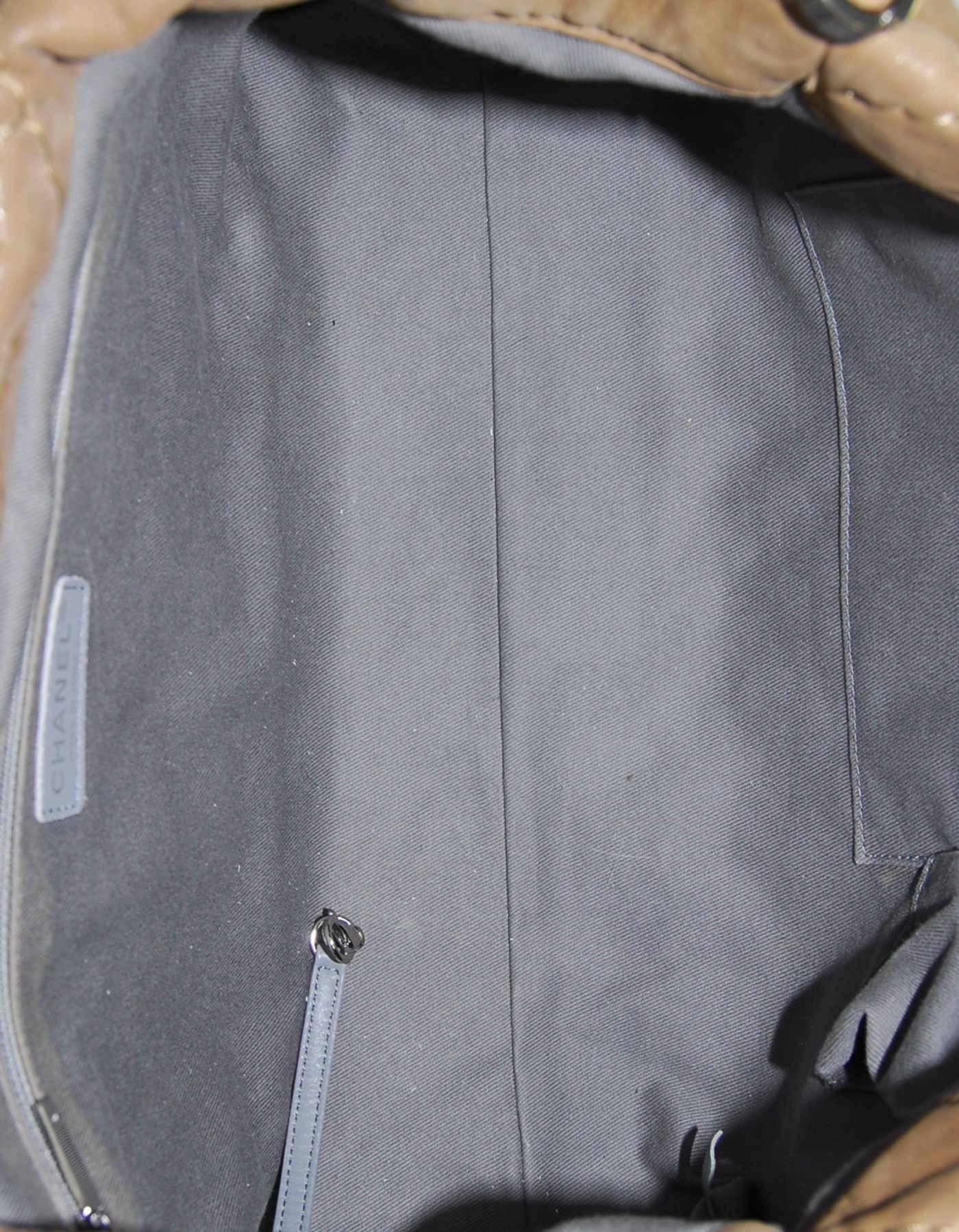 Women's Chanel Tan Iridescent Quilted Calfskin Shoulder Bag