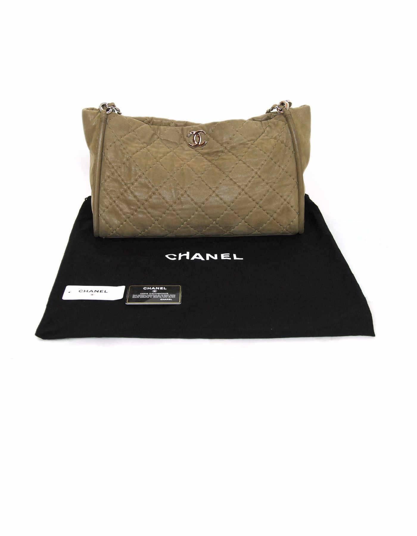 Chanel Tan Iridescent Quilted Calfskin Shoulder Bag 3