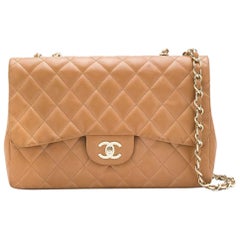 Chanel Tan Jumbo Flap Bag