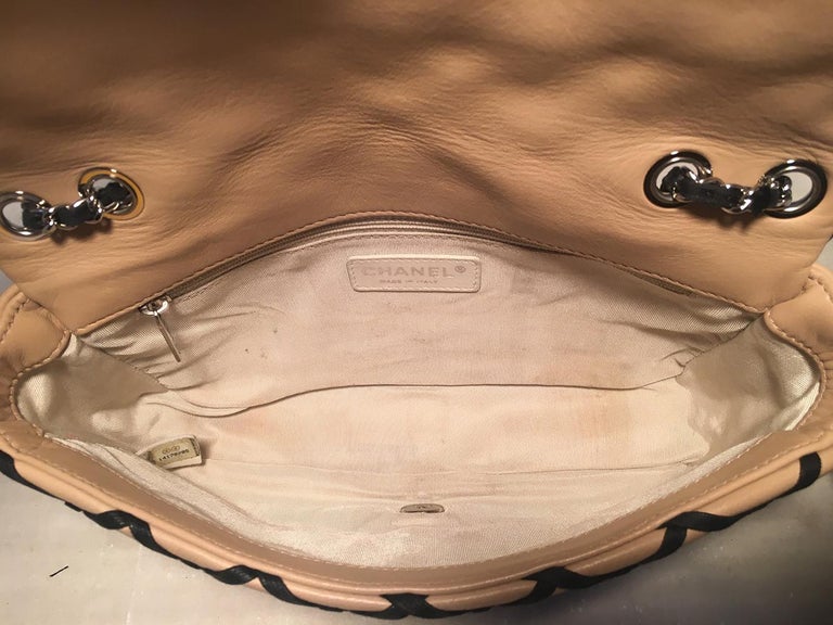 Chanel Tan Leather Lattice Canebiers Medium Classic Flap Bag For Sale ...