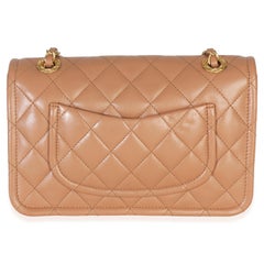 Chanel Tan Quilted Calfskin CC Flap Bag