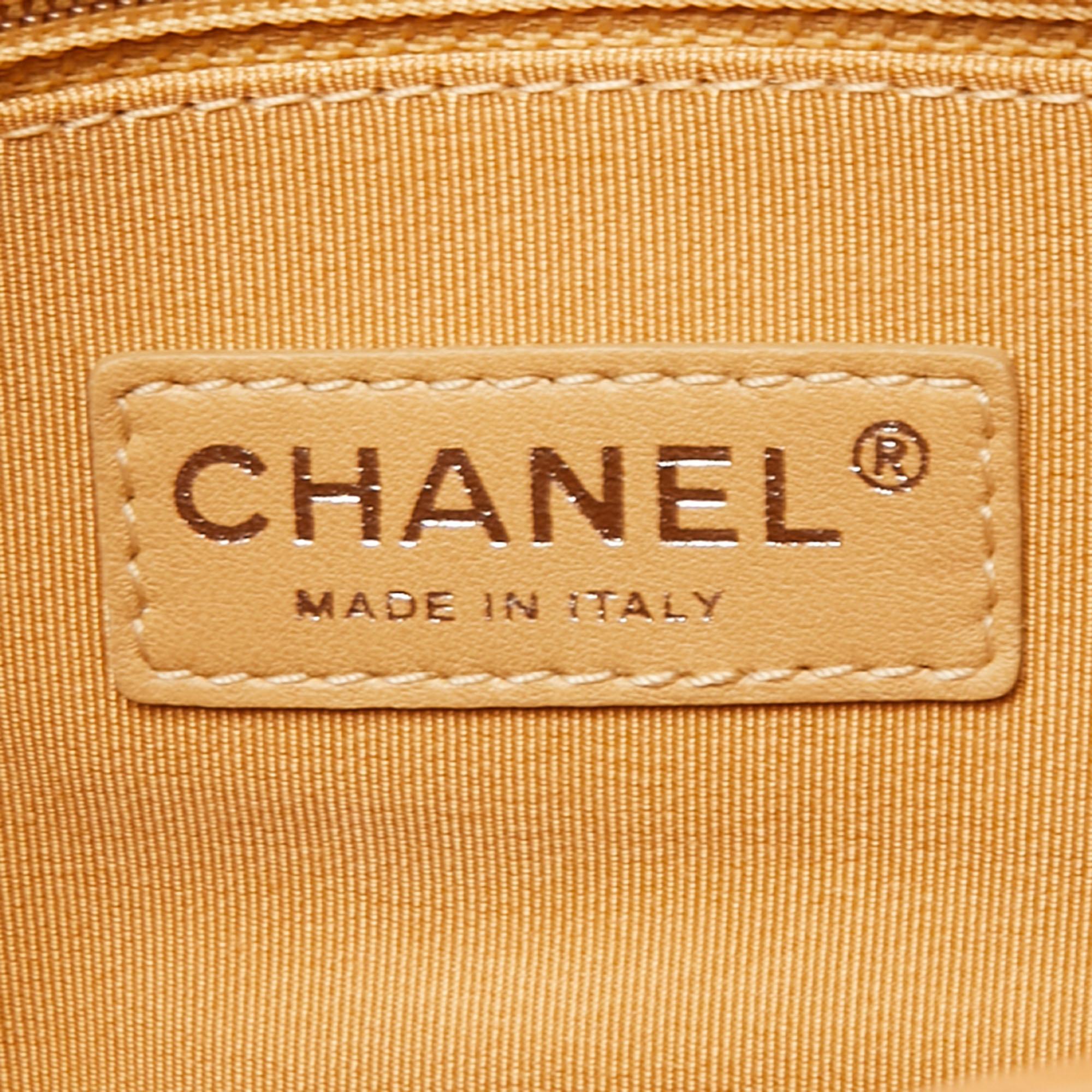 Chanel Tan Quilted Leather Chain Around Shoulder Bag In Good Condition In Dubai, Al Qouz 2