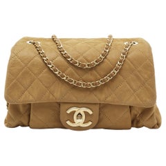 Chanel Tan Quilted Leather Chic Quilt Flap Bag