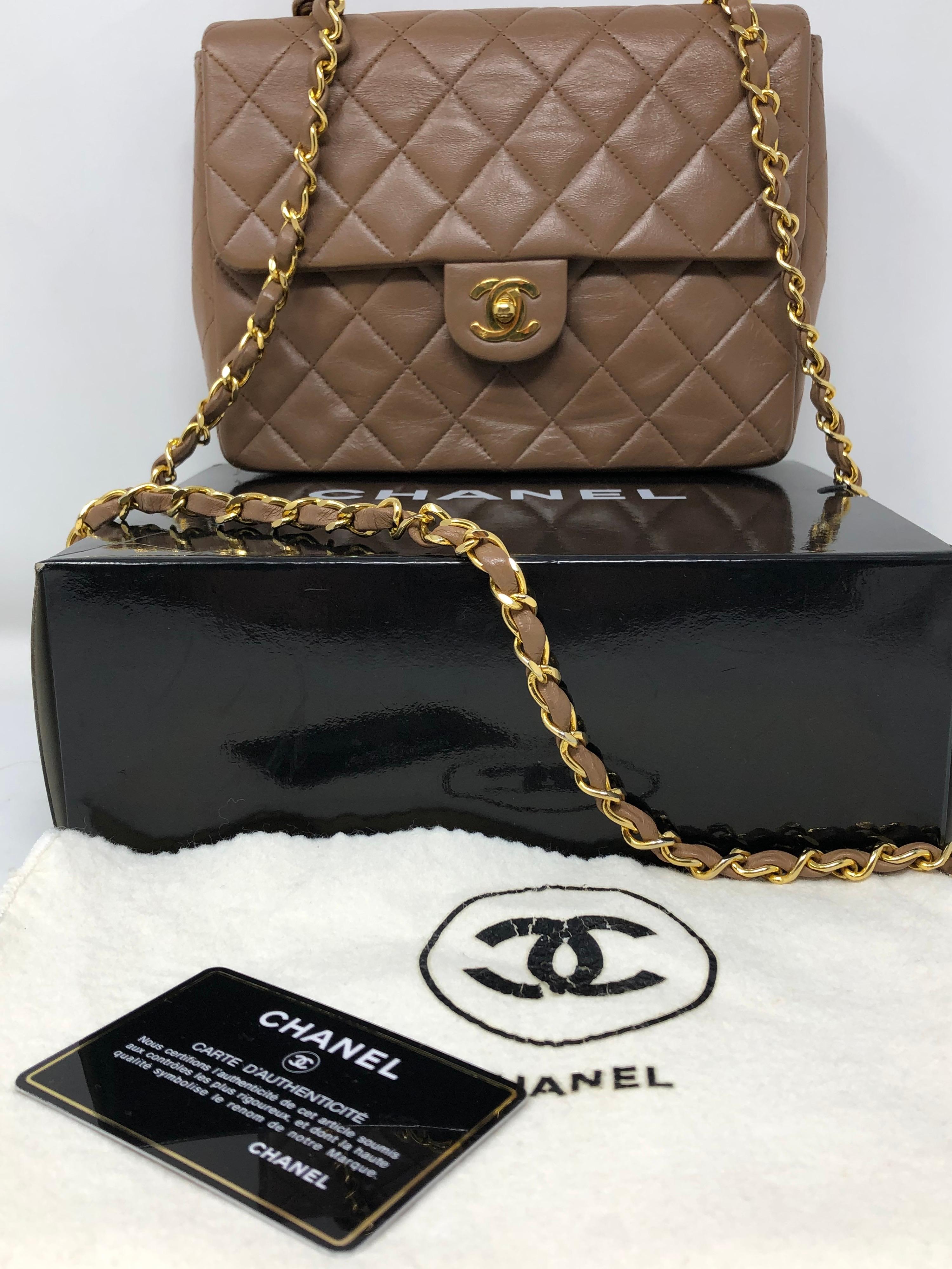 Chanel Tan Quilted Leather Shoulder Bag 1989-1991 1