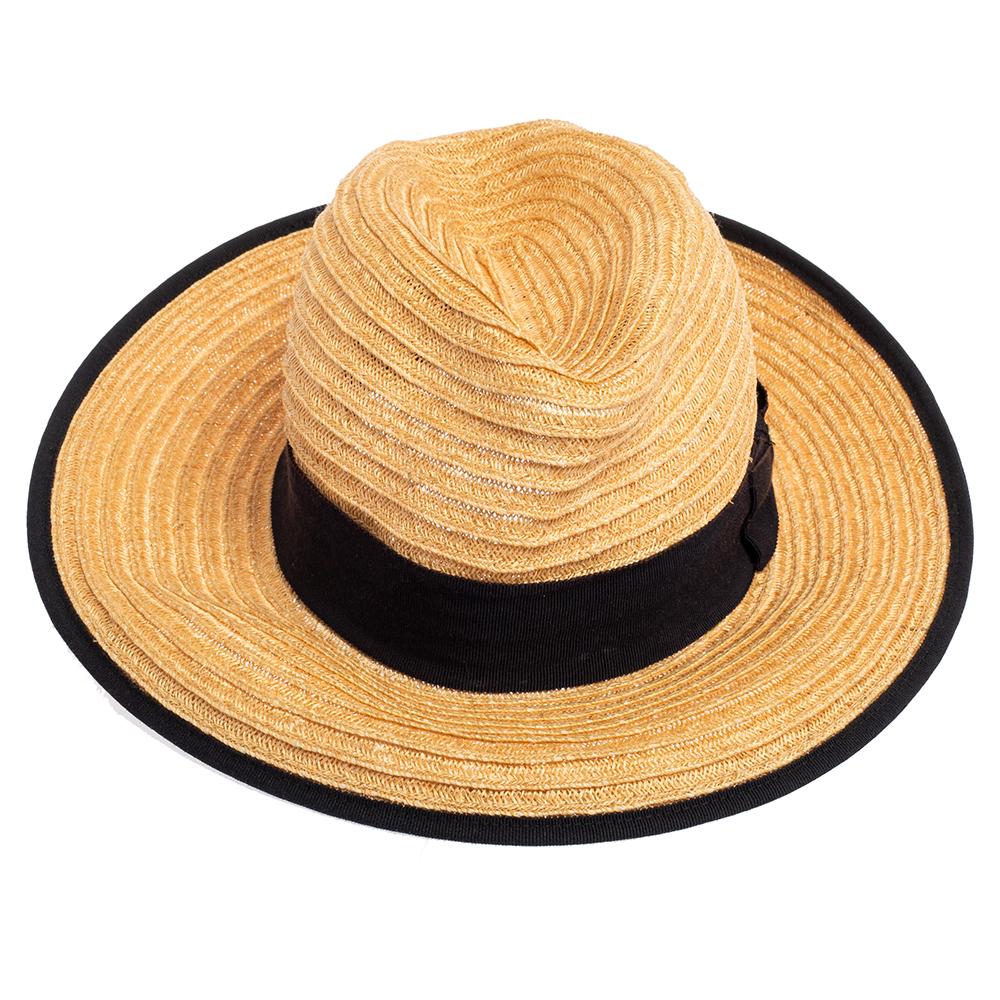 The straw construction, wide brim, and contrasting trims come together to create this Chanel hat. Fedora is one style essential that has never gone out of the fashion scene. They continue to lend men and women a chic way to accessorize. So, pick