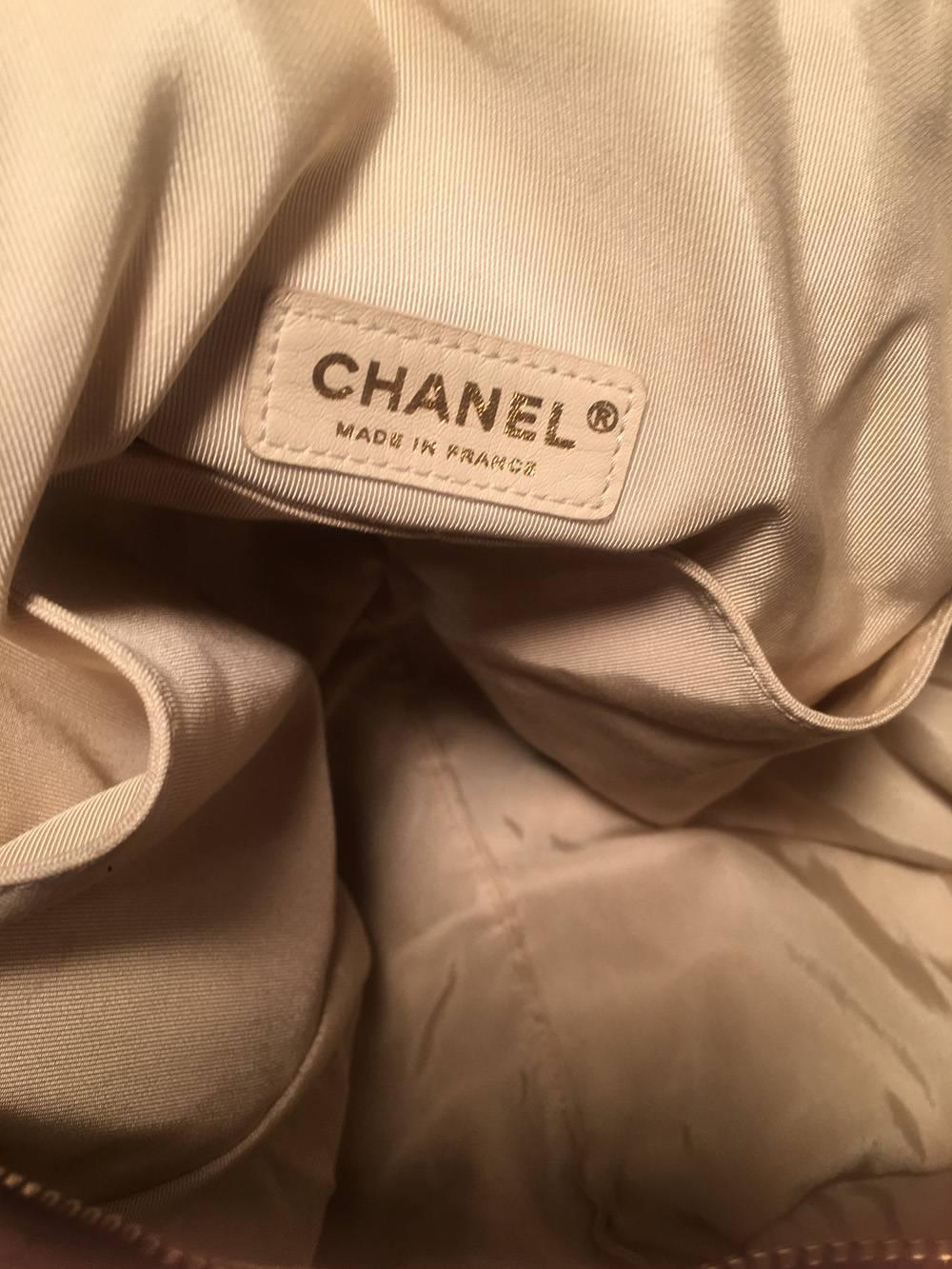 Chanel Tan Tweed & Sequin Woven Hammock Hobo Shoulder Bag  1
