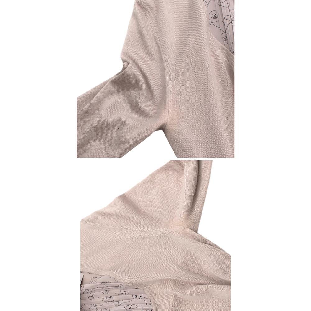 Chanel Taupe Collared Cashmere-Blend Jumper - Size US 10 For Sale 5