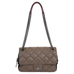 Chanel Taupe Tweed Portobello Flap Bag