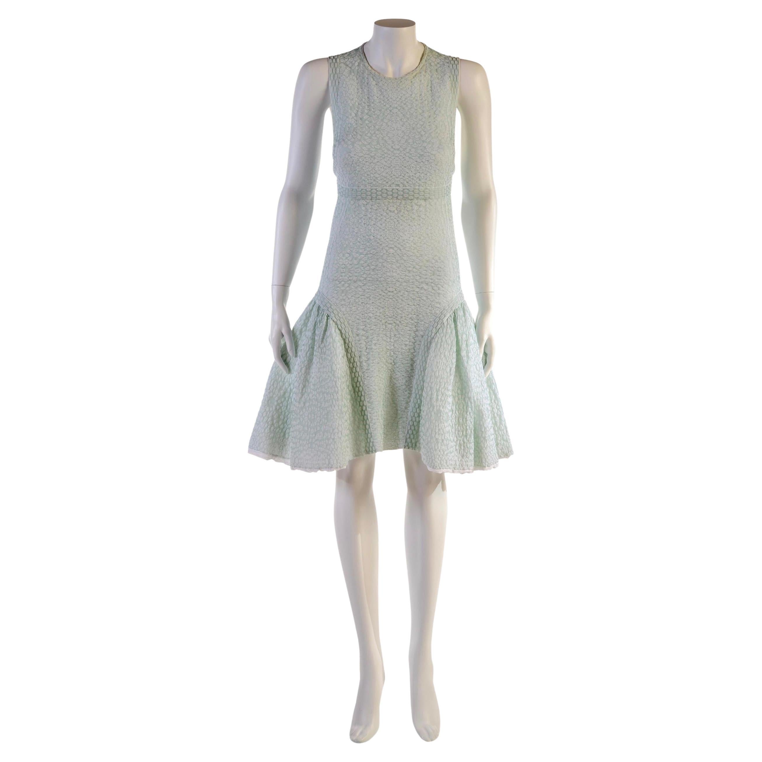 CHANEL teal dress FR 38 Spring 2012 12P For Sale