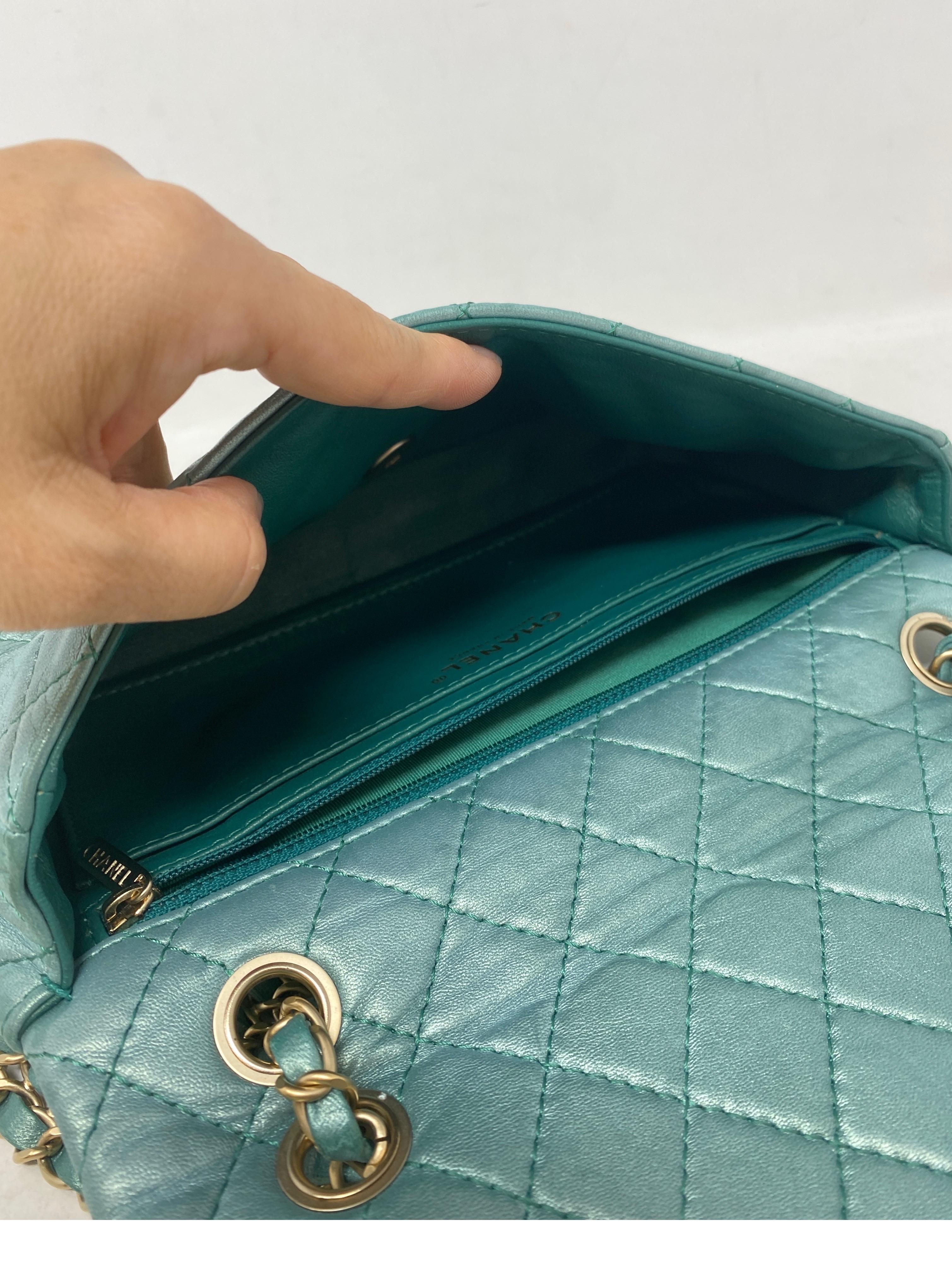 Chanel Teal Jeweled Bag  8