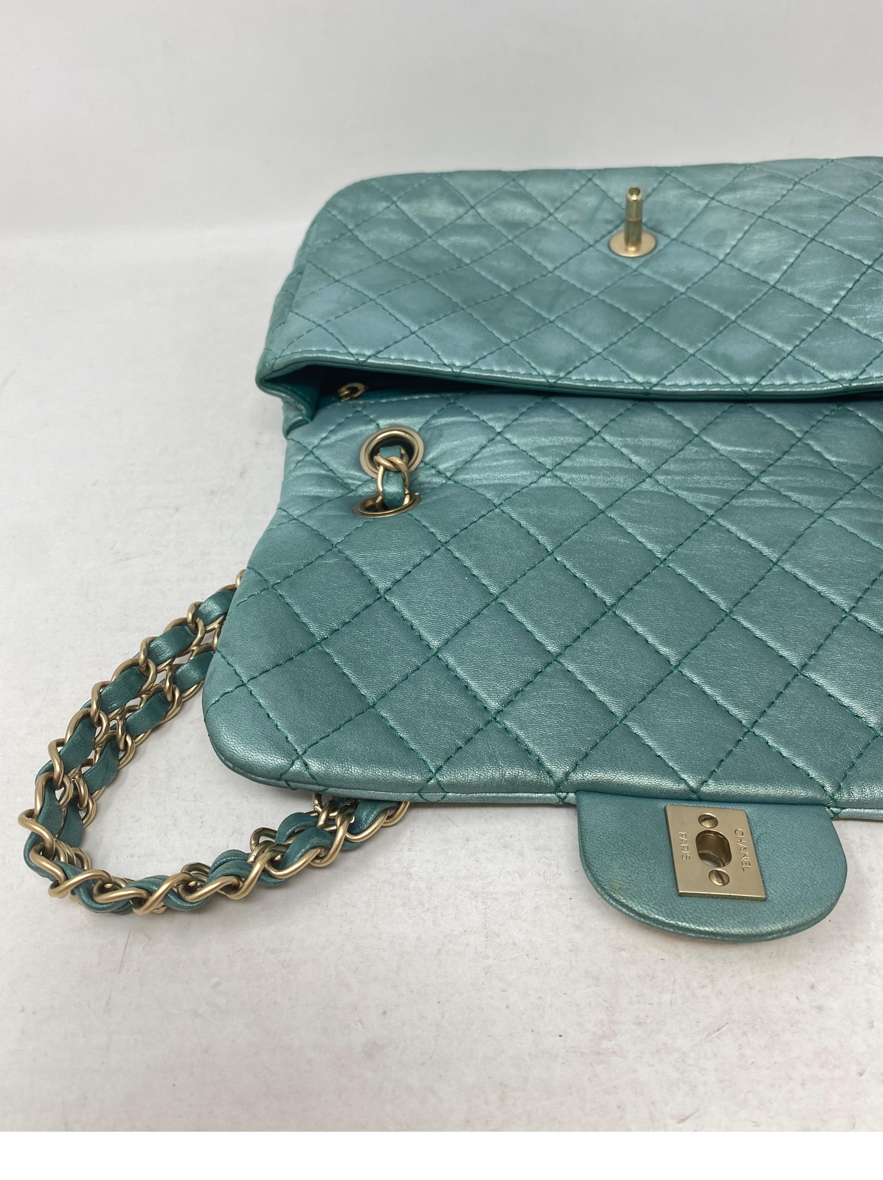 Chanel Teal Jeweled Bag  11