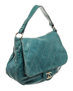 Chanel Teal On the Road Shoulder Bag