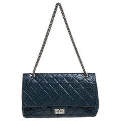 Chanel Teal Quilted Leather Reissue 2.55 Classic 227 Flap Bag