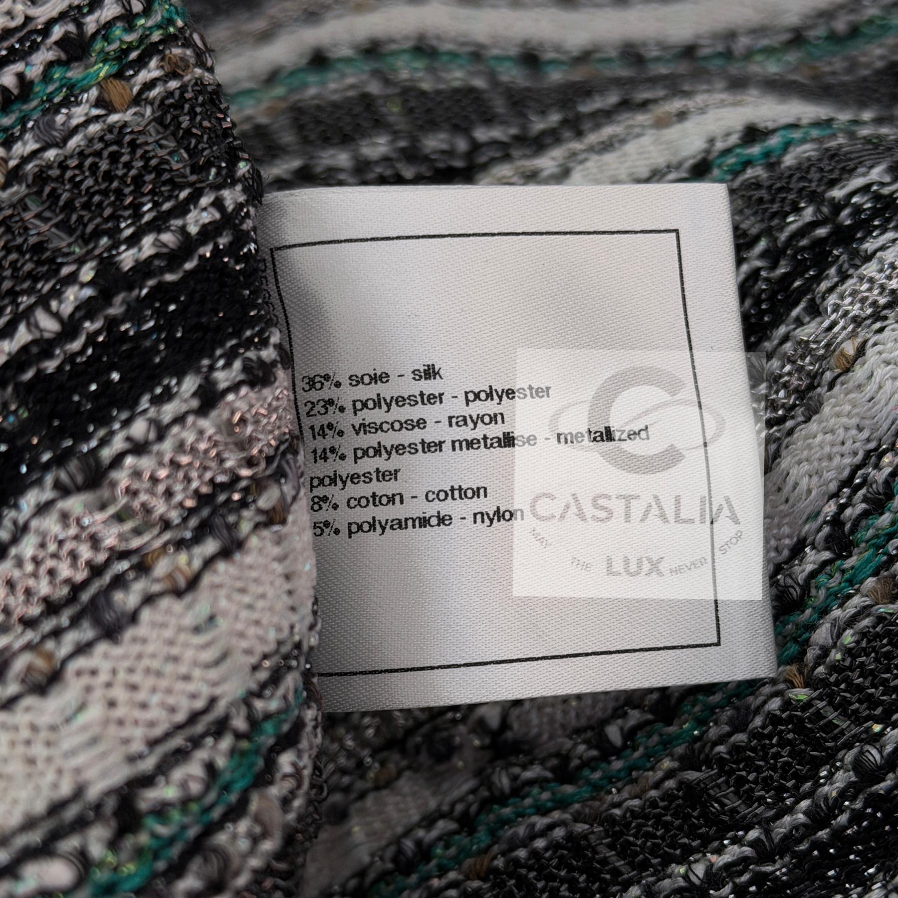 CHANEL Techno-Chic-Jacke mit CC-Juwel-Applikationen 36 FR im Angebot 15