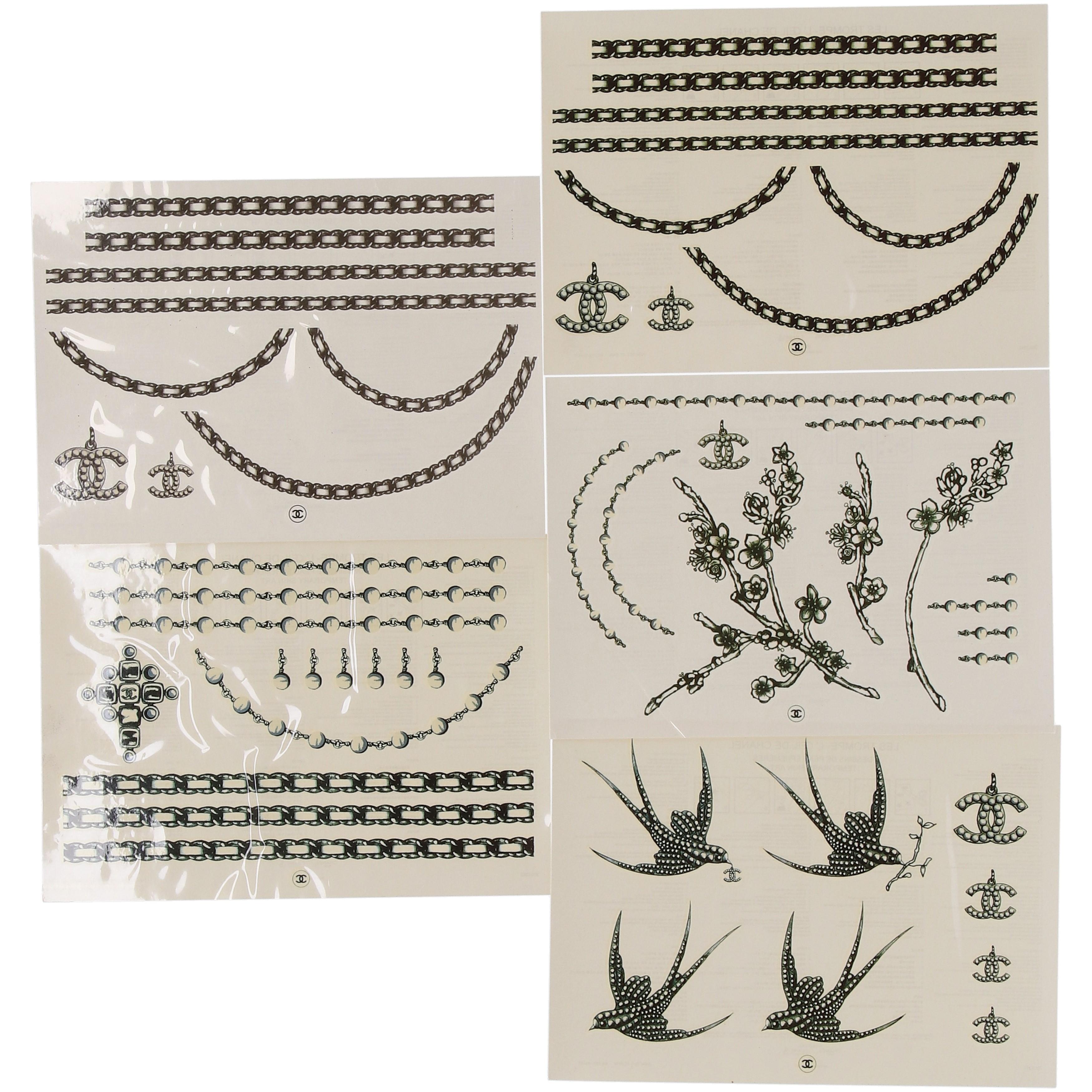Women's Chanel Temporary Tattoos Set, 2010s