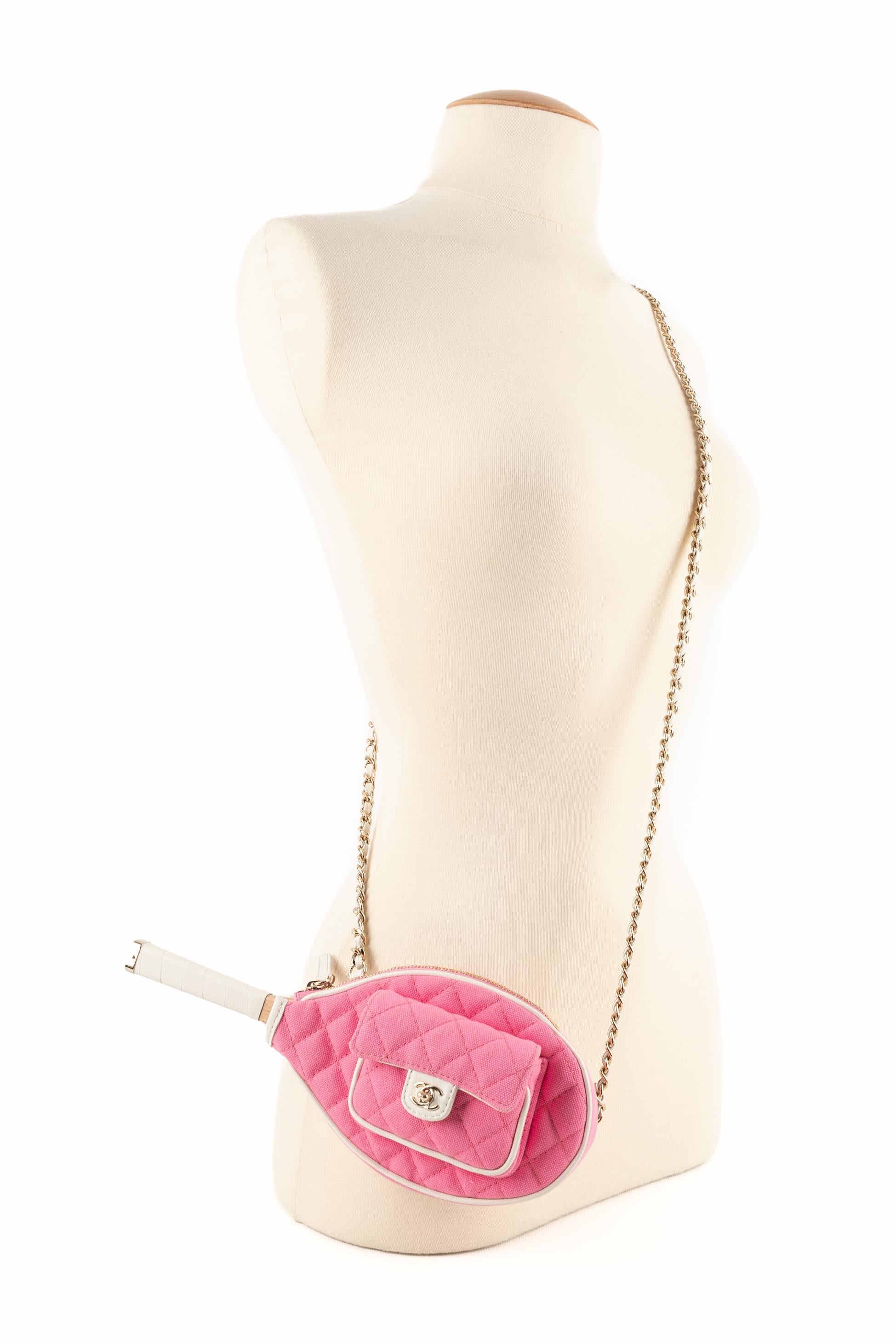 Chanel tennis bag 'mini mirror racket' Cruise 2023 For Sale 9