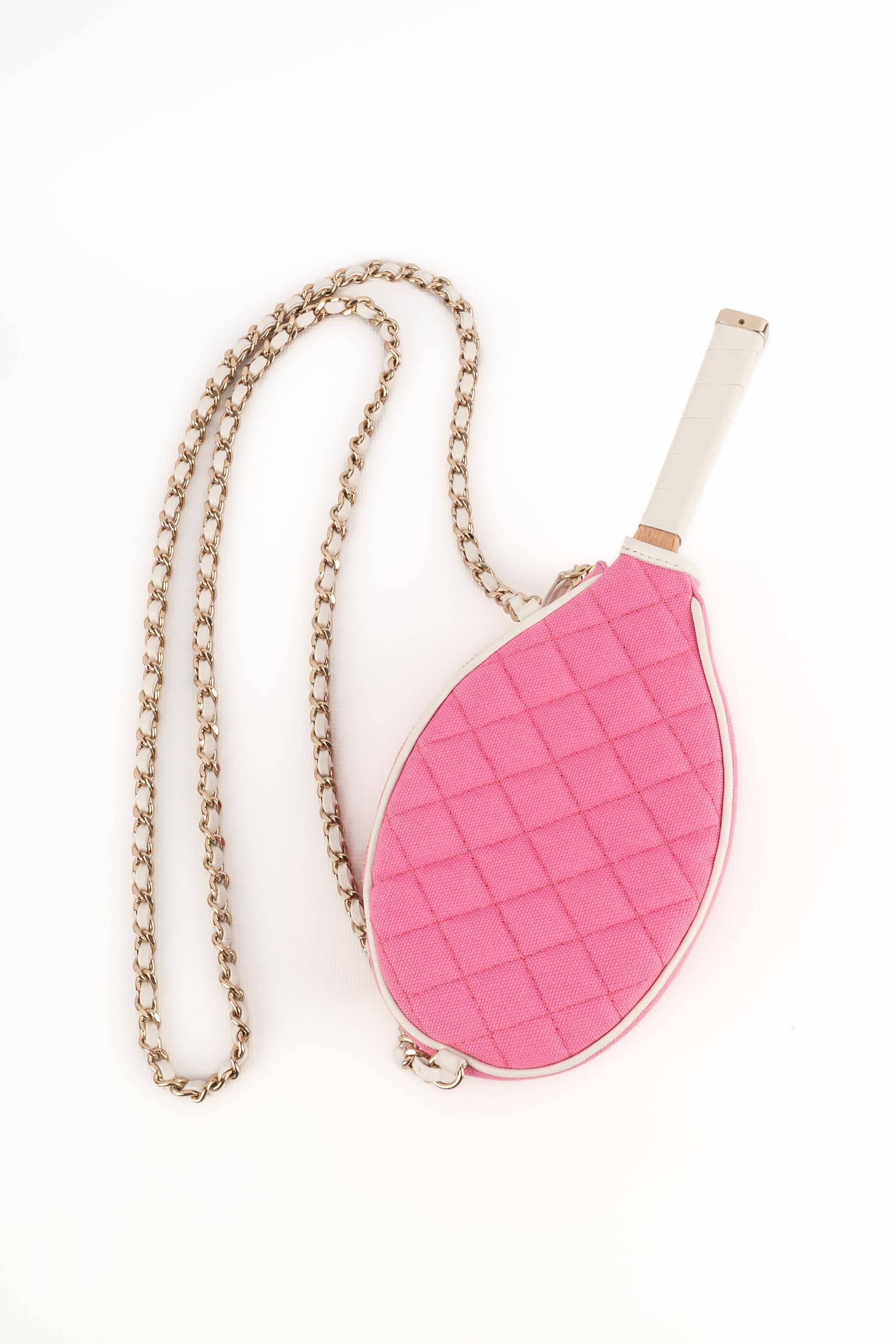 Chanel tennis bag 'mini mirror racket' Cruise 2023 In Excellent Condition For Sale In SAINT-OUEN-SUR-SEINE, FR