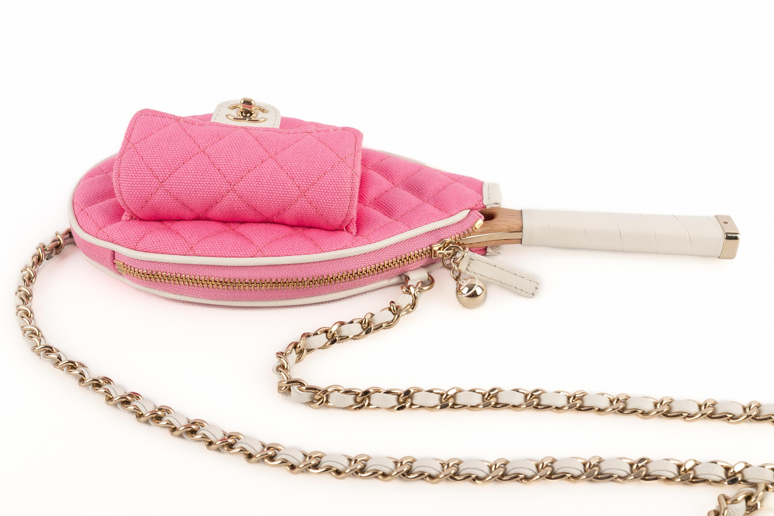 Women's or Men's Chanel tennis bag 'mini mirror racket' Cruise 2023 For Sale