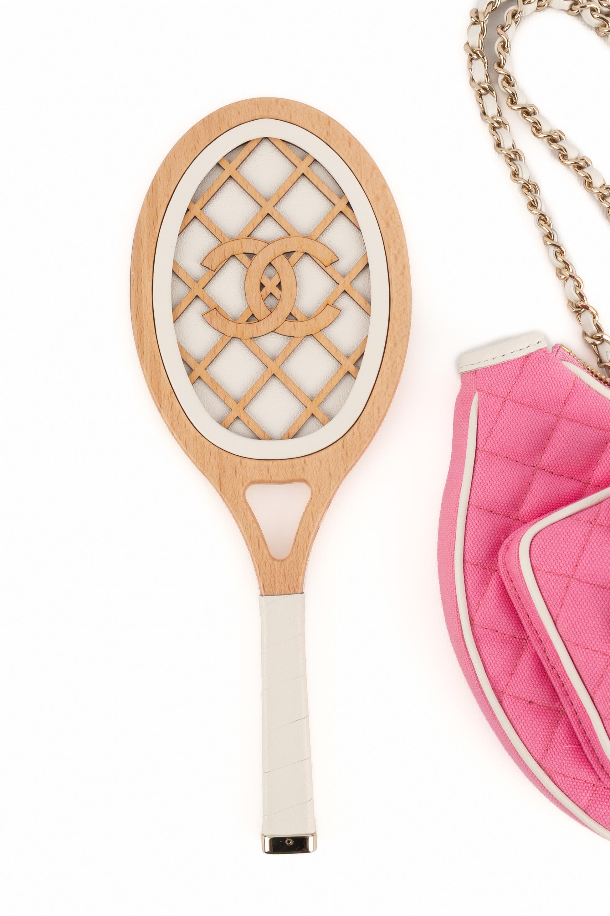 Chanel tennis bag 'mini mirror racket' Cruise 2023 For Sale 4