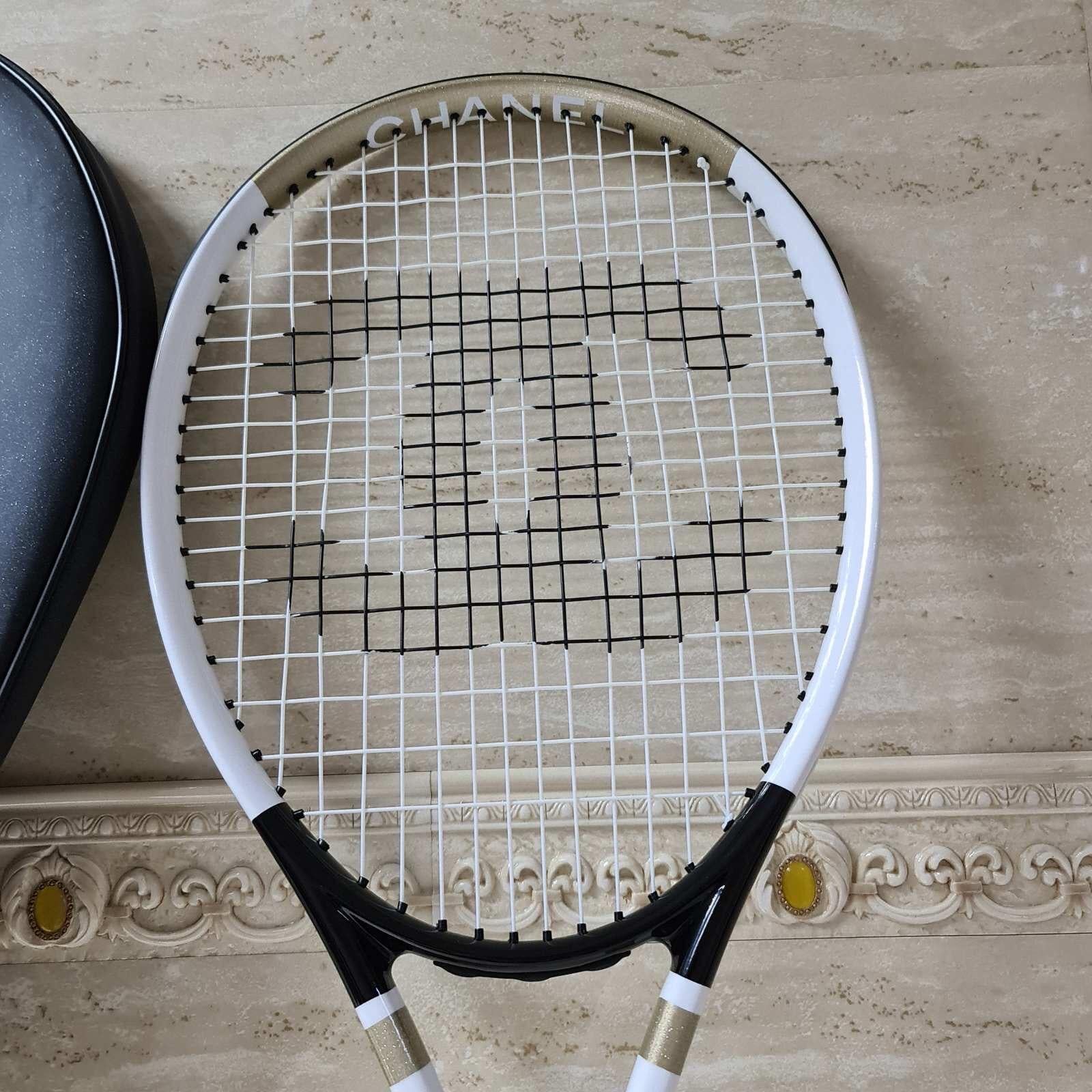 Black Chanel Tennis Racket Set