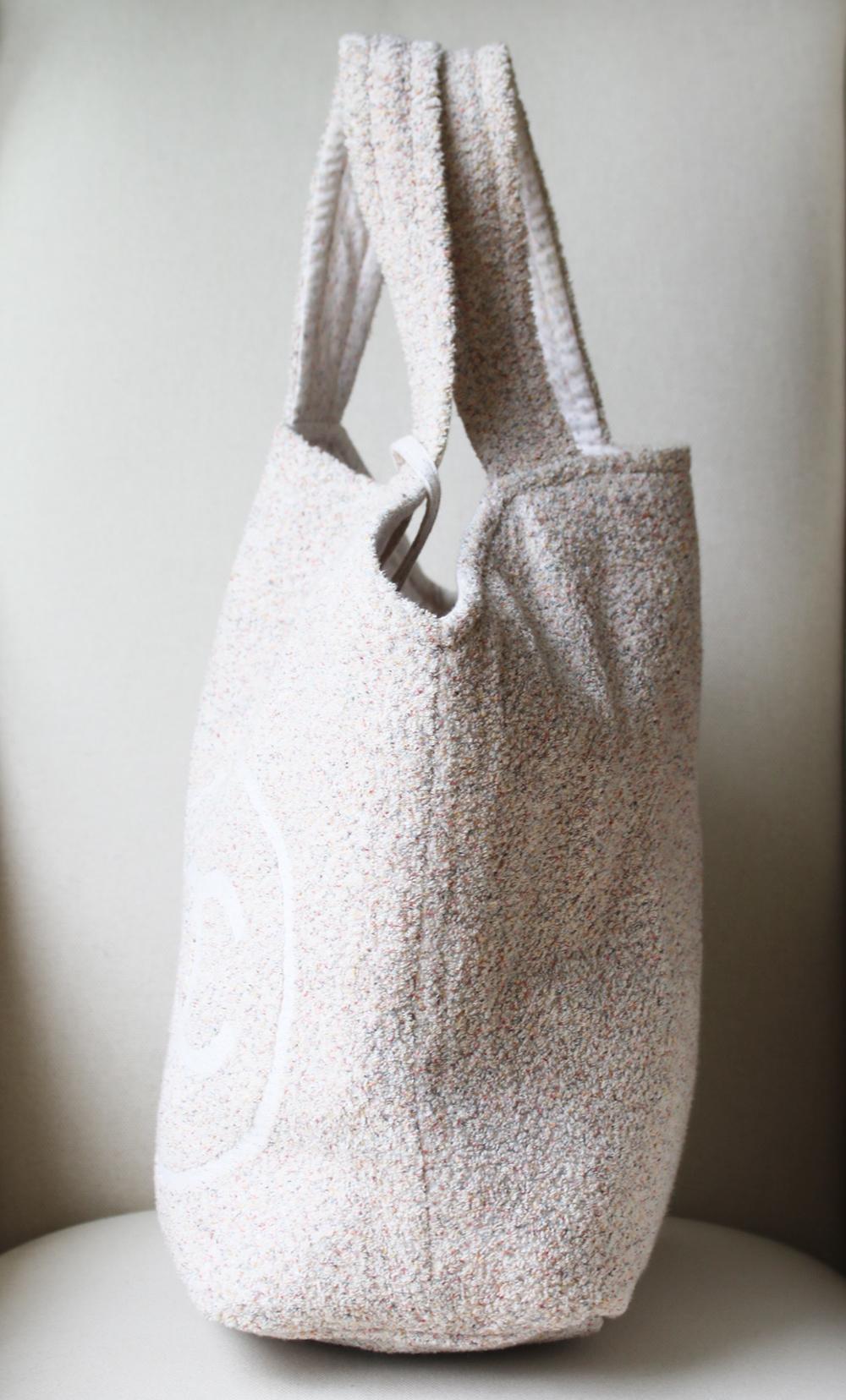 chanel terry cloth beach bag