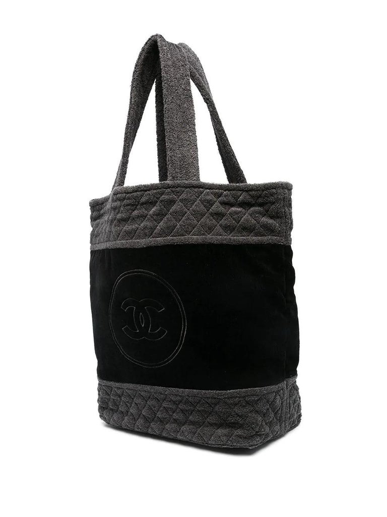Chanel Beach Resin Chain Hobo Terry Cloth Large at 1stDibs