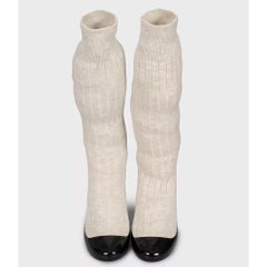 Chanel Textile & Leather Ankle Boots - Size 39