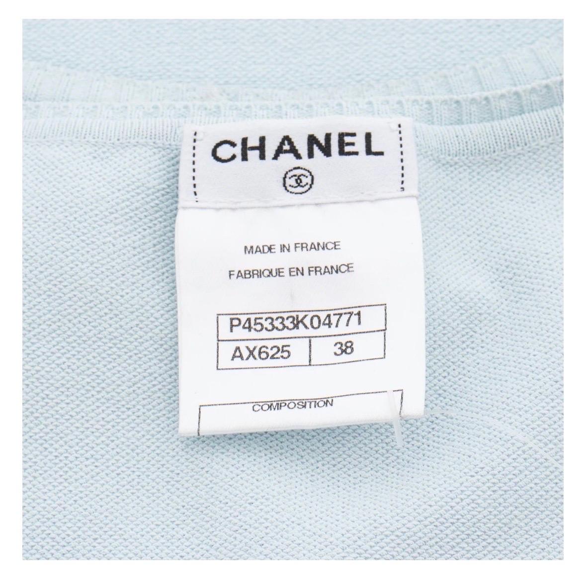 Chanel - Body en maille bleue texturée (années 2000) en vente 4