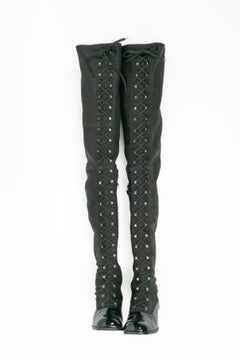 Chanel thigh high boots