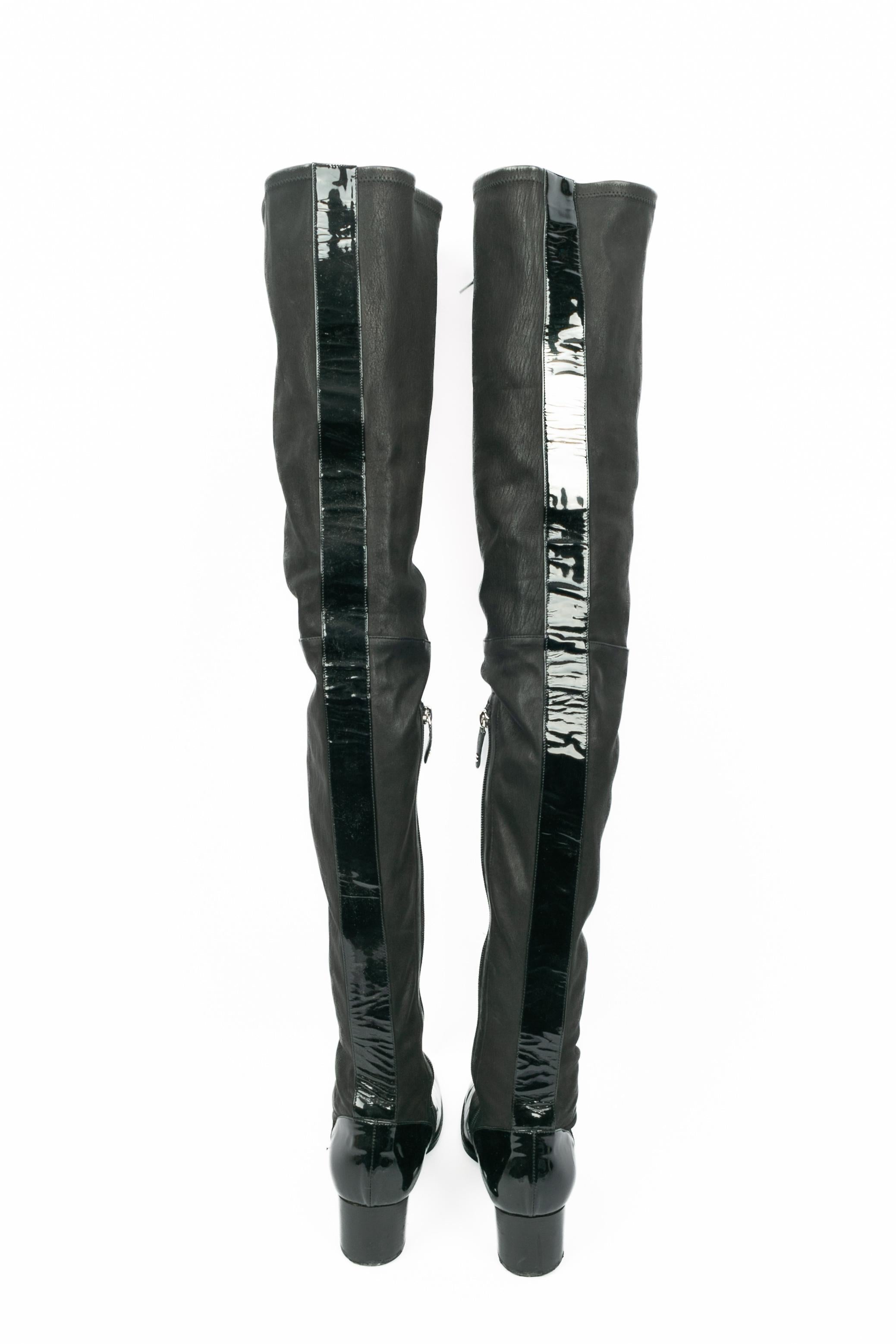 Chanel thigh high boots For Sale 2