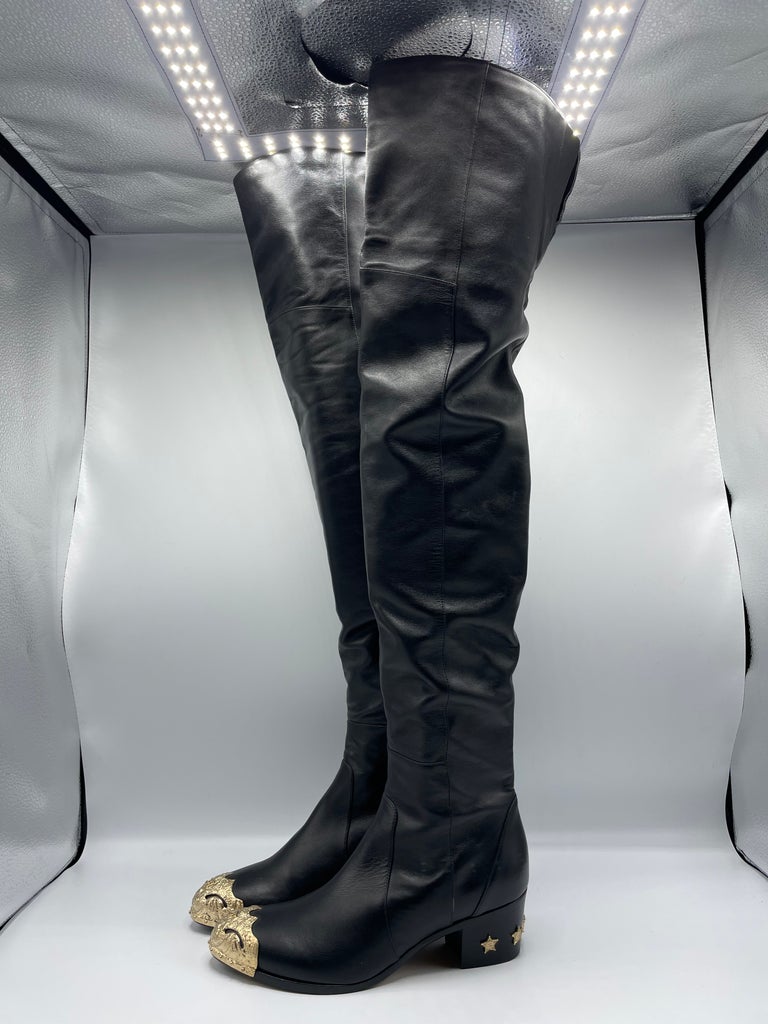 Chanel Thigh High Boots Paris-Dallas Size 40 For Sale at 1stDibs